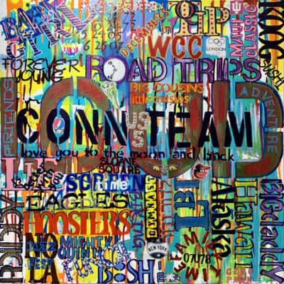 Because Loud Is Good - Original Word Art / Graffiti Artwork by Ronit Galazan at RonitGallery