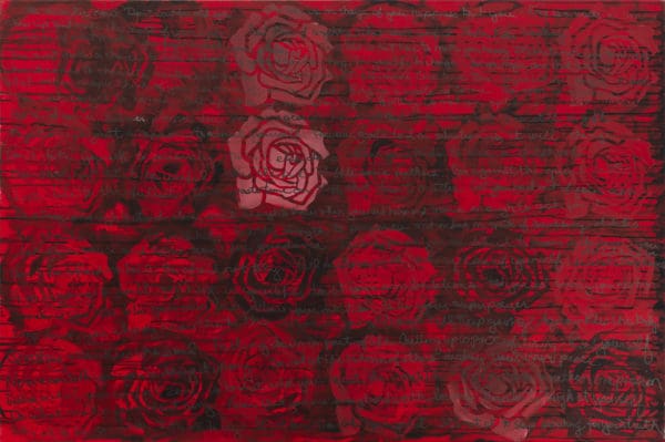 Bed of Roses - Original Word Art / Graffiti Artwork by Ronit Galazan at RonitGallery