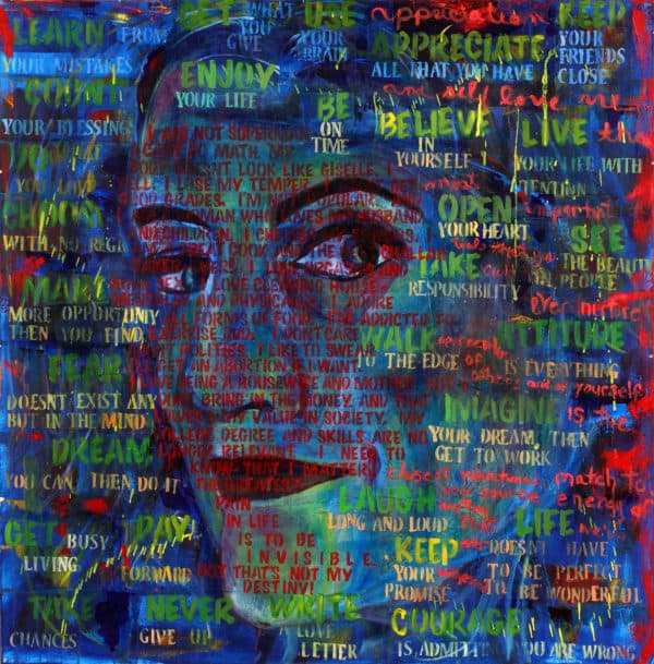 Dealing with Reality - Original Portrait Artwork by Ronit Galazan at RonitGallery