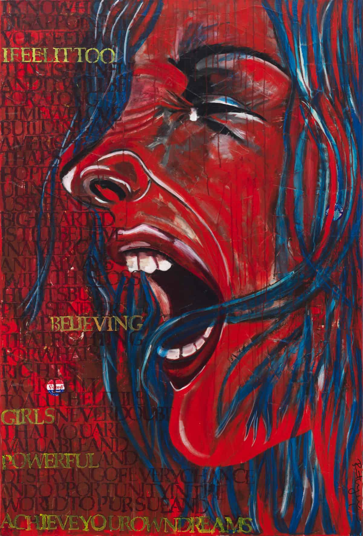 Feeling It - Original Portrait Artwork by Ronit Galazan at RonitGallery