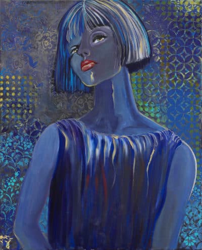 Feisty - Original Portrait Artwork by Ronit Galazan at RonitGallery