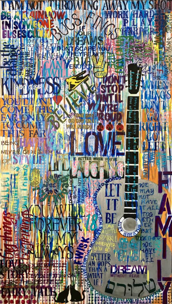 Forever be my Always - Original Word Art / Graffiti Artwork by Ronit Galazan at RonitGallery