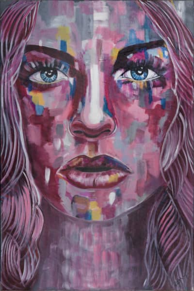 Here to Stay - Original Portrait Artwork by Ronit Galazan at RonitGallery
