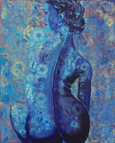 Mechanics of a Woman - Original Portrait Artwork by Ronit Galazan at RonitGallery