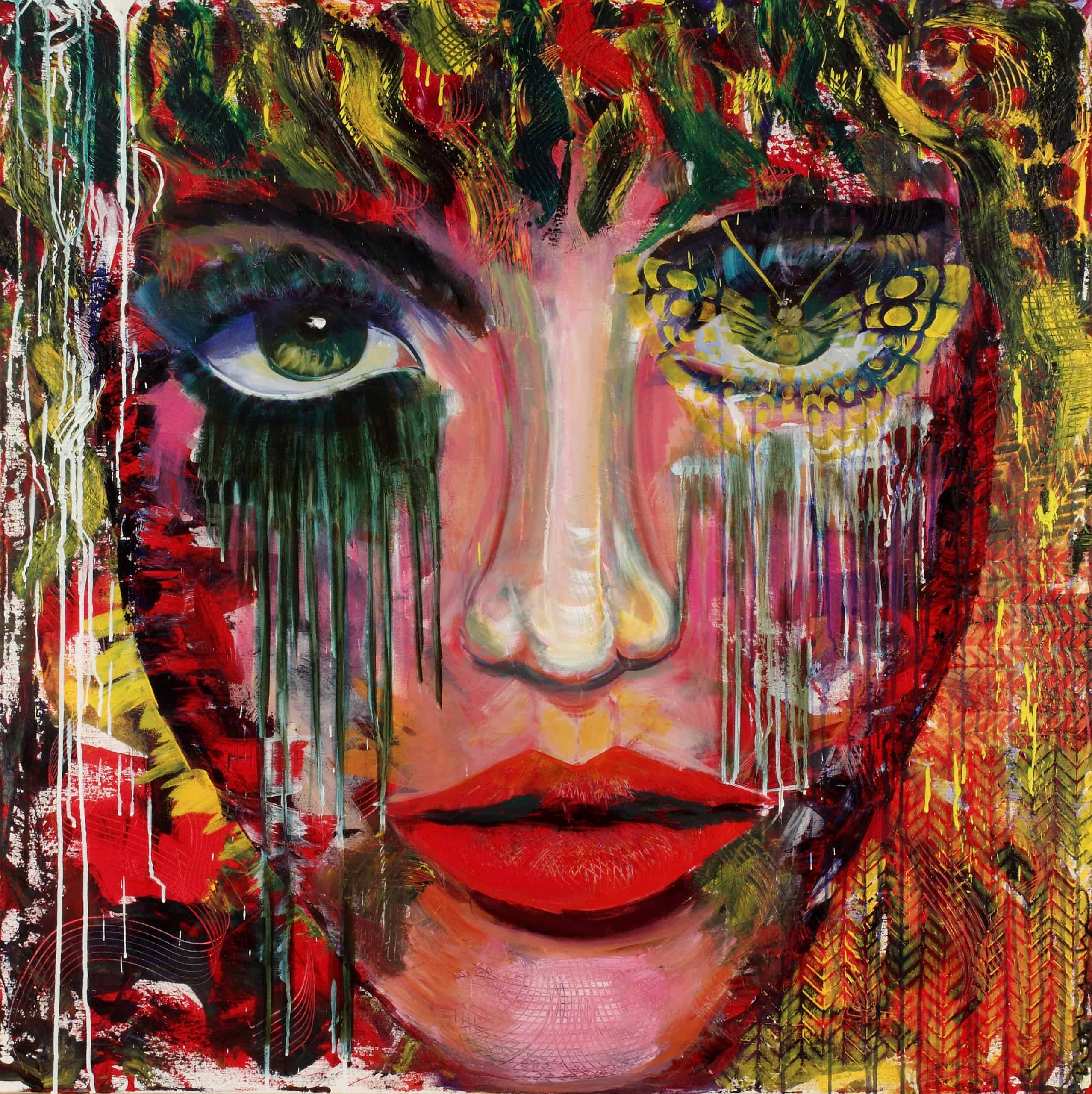 Noise That Beauty Can Be - Original Portrait Artwork by Ronit Galazan at RonitGallery