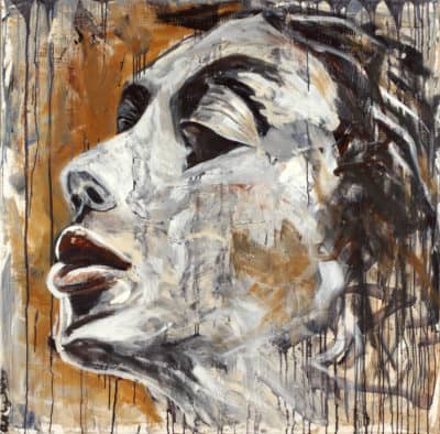 Peace in Chaos - Original Portrait Artwork by Ronit Galazan at RonitGallery