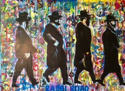 Rabbi Road - Original Judaica Artwork by Ronit Galazan at RonitGallery