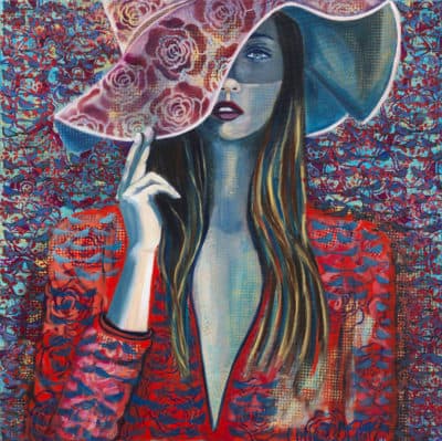 Throwing Shade - Original Portrait Artwork by Ronit Galazan at RonitGallery