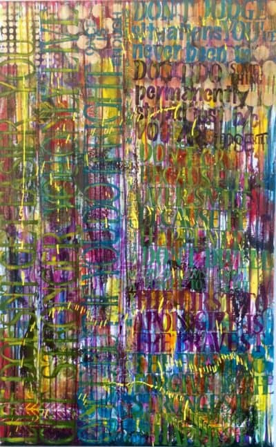 Untitled Graffiti - Original Word Art / Graffiti Artwork by Ronit Galazan at RonitGallery