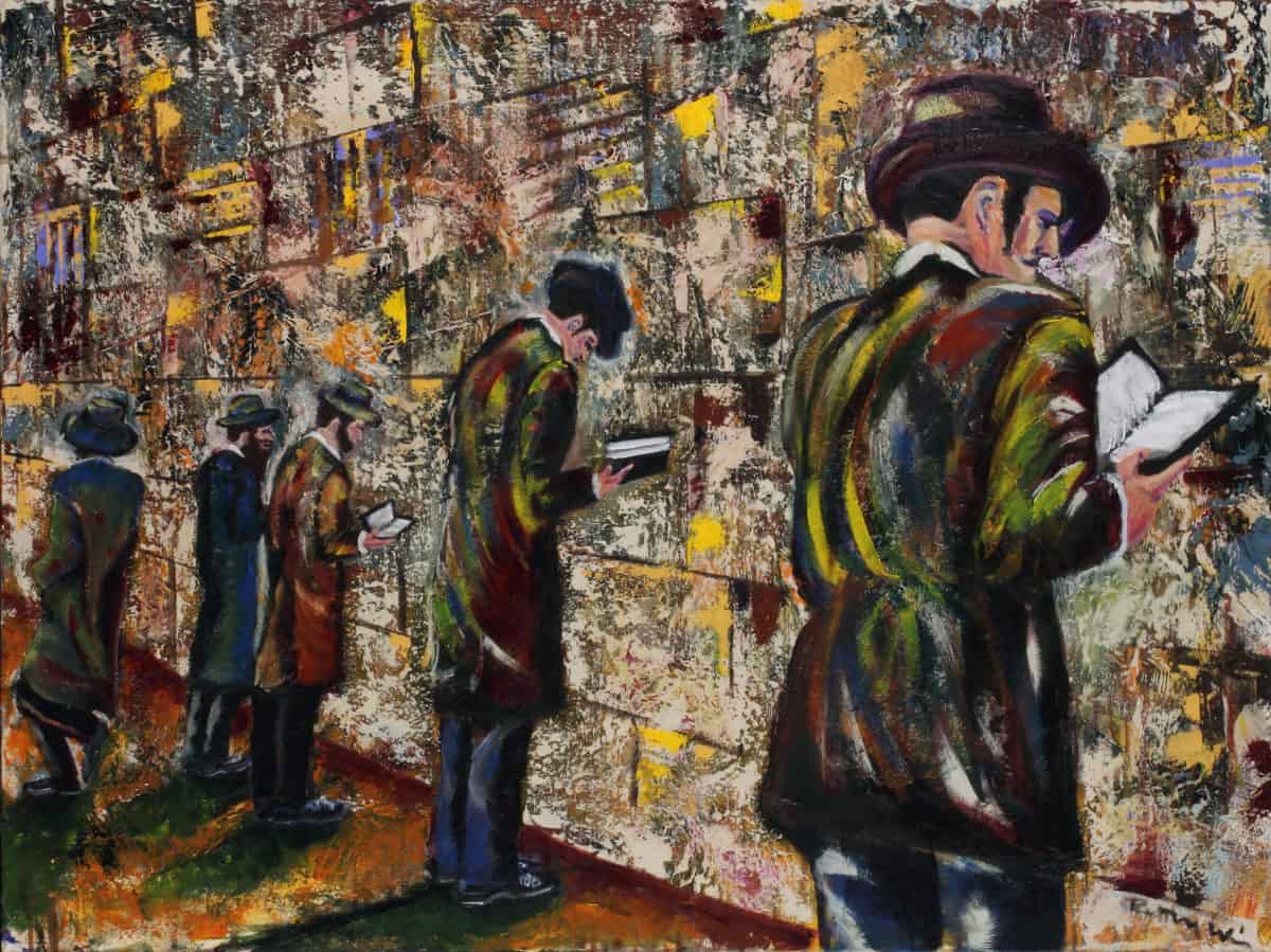 Wall in Browns - Original Judaica Artwork by Ronit Galazan at RonitGallery